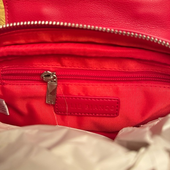 MELIE BIANCO RED CICI SKY RECYCLED VEGAN CROSSBODY SATCHEL BAG NEW - Picture 4 of 7